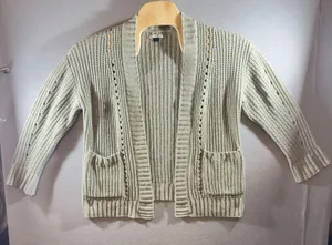 503‎ | American Eagle Chunky Chenille Open Front Cardigan Sweater Sage Green XS thumbnail 1