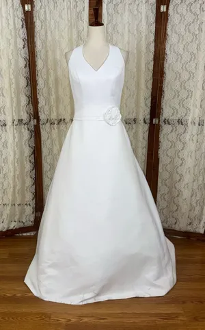 Pretty Vintage Y2K St. Tropez Halter Wedding Gown thumbnail 1