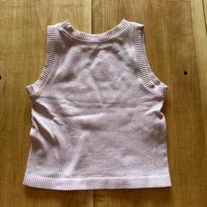 Tula Womens Ribbed Seamless Crop Tank Top Light Pink Sleeveless Crew Neck XS thumbnail 2