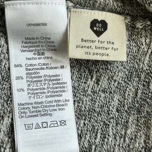 Madewell Gray Heather V-Neck Short Sleeve Sweater Medium thumbnail 4