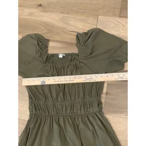 J.Crew Carmen Neck Puff‑Sleeve Mini Dress Size M 100 Percent Cotton thumbnail 3