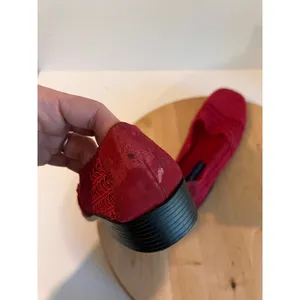 Karen Scott Vintage 90s Red Woven Stretchy Slip on Flats Shoe Size 7.5 thumbnail 7