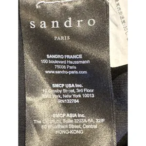 Sandro Zoelie Embroidered Slogan T-Shirt Don't‎ Be Late For Love Embroidered thumbnail 8