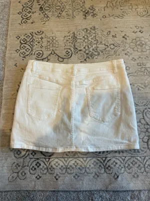 Amazon White Denim Mini Skort thumbnail 4