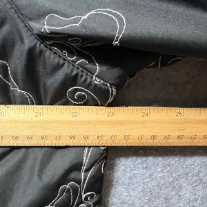 Natural Reflections XL Black Quilted Jacket Embroidered Fleece‎ Lined thumbnail 6