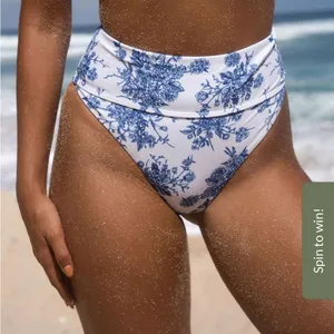 Berlook Floral High Waist Bikini Bottom only 60 thumbnail 1