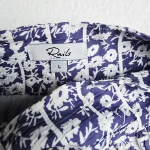 Rails Valentina Navy Camellia Floral Mini Dress Square Neck Blue Large‎ thumbnail 4
