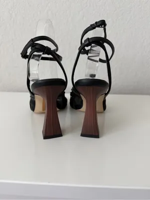 Sam Edelman Black CANDICE Woven Ankle-Tie Heel Sandals size 8 thumbnail 7