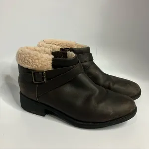 UGG Benson boot oiled leather shearling‎ lined waterproof size 9.5 thumbnail 2