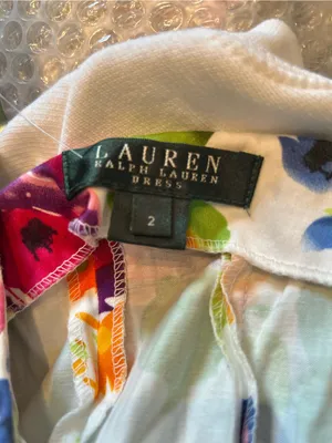 Ralph Lauren White Sundress with Multicolor Floral Print size 2 thumbnail 3