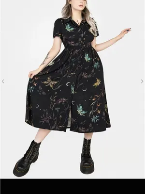 Disturbia Rosanella Floral Print Midi Shirt Dress, US6 thumbnail 2