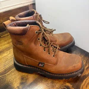 Justin Boots Brown Work Boots Women Size 7.5 thumbnail 1