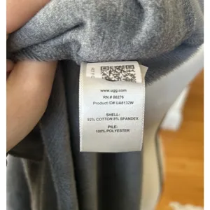 UGG Pichot Grey Fleece Lined Poncho Sweater thumbnail 10