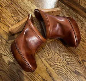 Frye Brown Leather Clogs thumbnail 3