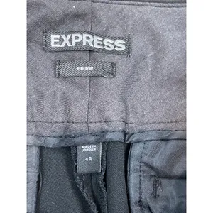 Express Editor Womens Wide Leg Pants Size 4R Black thumbnail 3