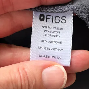 FIGS Women's Technical Collection Scrub Top Grey Size S thumbnail 6