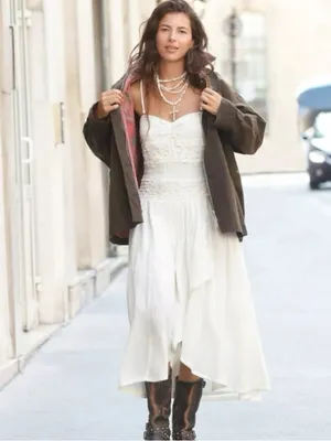 Free People Ethereal Fairy Sparkling Moment Midi Dress in White Size XL thumbnail 2