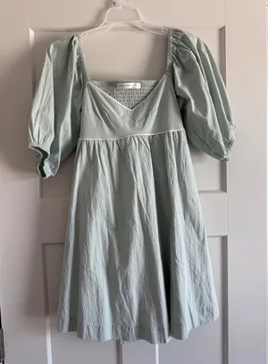 Altar'd State Summer Dress Light Green/Blue thumbnail 1