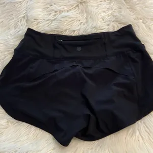 Athleta Shorts size S inseam 3” waist 30” flat elastic color black small pocket thumbnail 5