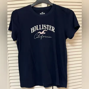 Hollister California T-shirt with Stitched on Logo - Size Large - VGUC thumbnail 1