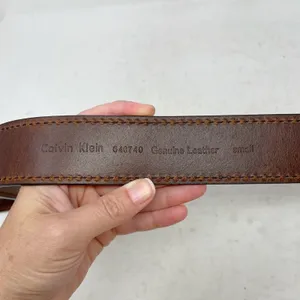 Calvin Klein Vintage Y2K Brown Leather Belt Size Small thumbnail 5
