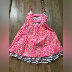 Lilly Pulitzer neon pink floral dress 8 thumbnail 8