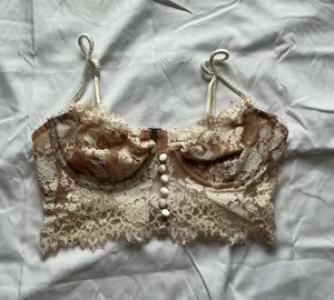 NWOT For Love & Lemons Faye Lace Underwire Bustier Bra Small thumbnail 1