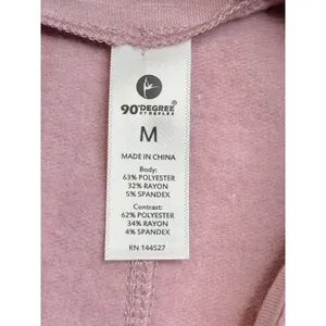 90 Degree by Reflex Tunic Sweatshirt‎ Womens Medium Rose Mock Neck Thumbhole thumbnail 7
