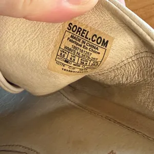 Sorel Joanie II Mule Tan Metallic Rose Gold Leather Block Heel Sandals NL3578 thumbnail 7