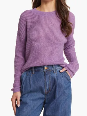 Madewell Heather Amethyst Crewneck Sweater Medium Alpaca Blend thumbnail 1