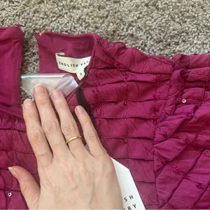 English Factory Fuchsia Textured Mini Dress thumbnail 4