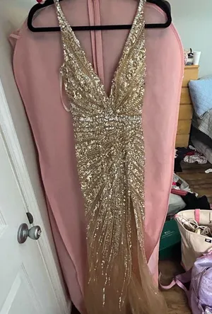Jovani GOLD PROM DRESS thumbnail 3