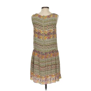 Hemant & Nandita Beaded Drop Waist Shift Mini‎ Dress in Multicolor Size 4 thumbnail 5