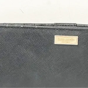 Kate‎ Spade Stacy Women's Black Saffiano leather wallet Snap Closure Multi Card thumbnail 2
