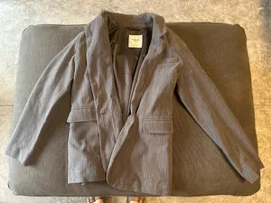 Abercrombie Blazer Striped Navy Boyfriend thumbnail 1