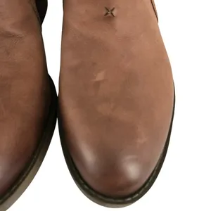 Nine West Ankle Boots Western Leather Studded Buckle Slip On Brown Size 8.5 thumbnail 4