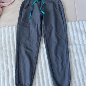Figs technical collection gray teal jogger scrub pants thumbnail 4