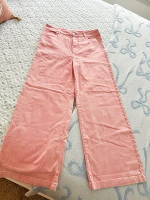 These Three Boutique Pink pearl denim jeans thumbnail 1