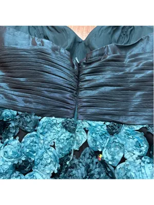 Blush Prom Teal Strapless Teacup Dress Size 12 thumbnail 13