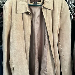 Women's Tan Suede/Leather Jacket Size XXL thumbnail 2