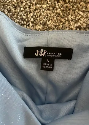 Jump Apparel Light Blue Sparkly Dress thumbnail 2