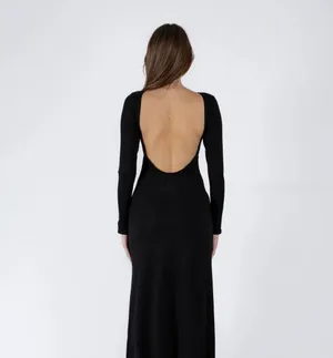 Selfie Leslie Black Sequin Maxi Dress thumbnail 3