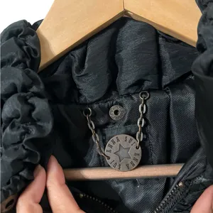 ANNA SUI For Target Y2K Vintage Black Puffer Jacket Coat Hoodie thumbnail 5