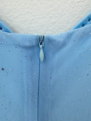 Parthea Light Blue Crystal Mesh Maxi Dress thumbnail 9