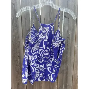 Lilly Pulitzer $108 Women's Dusk 100% Silk Top in Spectrum Blue Tide Pools Print thumbnail 6
