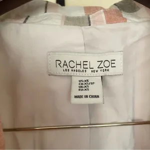 Rachel Zoe Striped Linen Oversized Summer Coastal Resort Blazer Jacket thumbnail 5