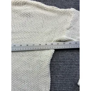 Womens Chunky Knit Mock Neck Sweater Relaxed Fit Pullover Creamy White‎ Medium thumbnail 2