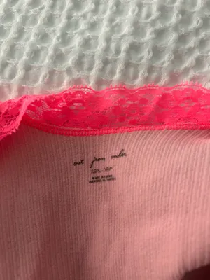 Urban Outfitters light pink with bright pink lace tank top thumbnail 4