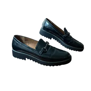 Franco Sarto Shoes Women's Size 8.5 Black Cason Loafer Flats Lug Sole Minimalist thumbnail 12
