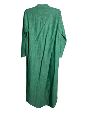 NEW Tuckernuck Sea Green Lydell Linen Band Collar Maxi Shirt Dress size Medium thumbnail 4